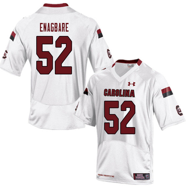 Men #52 Kingsley Enagbare South Carolina Gamecocks College Football Jerseys Sale-White